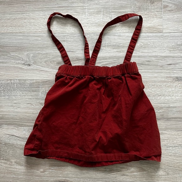 Tinycottons Girl’s Citizens of Luckywood Overall Dress Orange Red - Size 6 - Picture 4 of 6